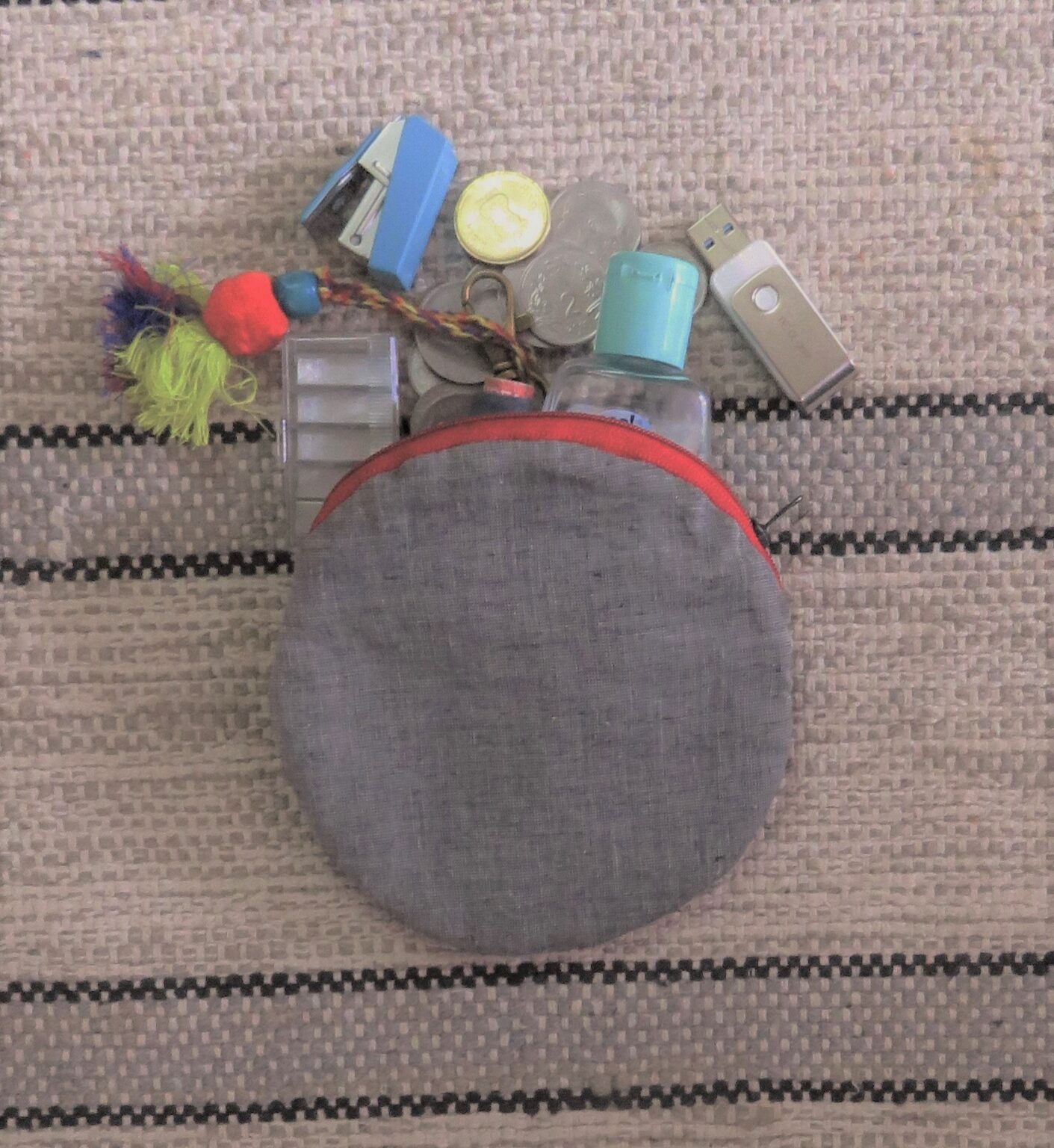 Upcycled Coin Purse (GeryBeige) Brahmaputra Fables