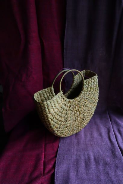 Bags & Totes - Hand Woven Multi Floral Natural Grass Tote | The Kemble Shop
