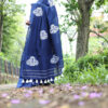 Handwoven Cotton Saree (Blue) - Image 2