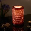Kraftinn Decorative Starnet Bamboo Table Lamp (Scarlet Red)