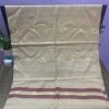 Natural Eri Silk Handwoven Stole with Yellow Motifs & Red Borders